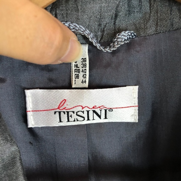 NWOT Linea Tesini Blazer Dark Gray Size 10 - Picture 2 of 5